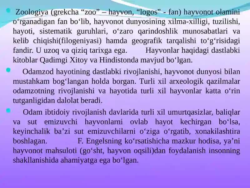 Zoologiya faniga kirish 4