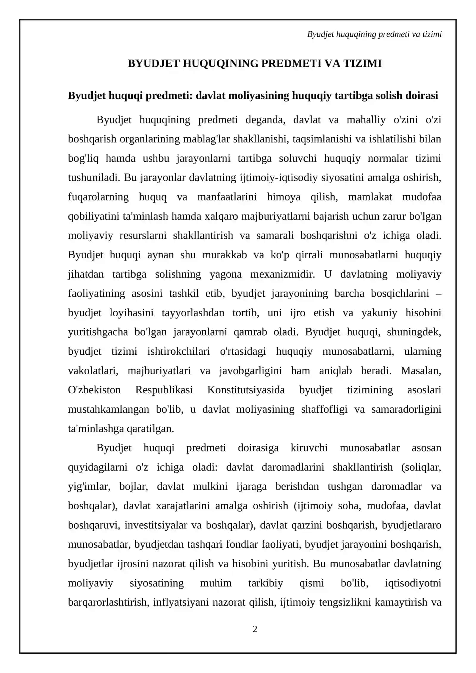 Byudjet huquqining predmeti va tizimi 4