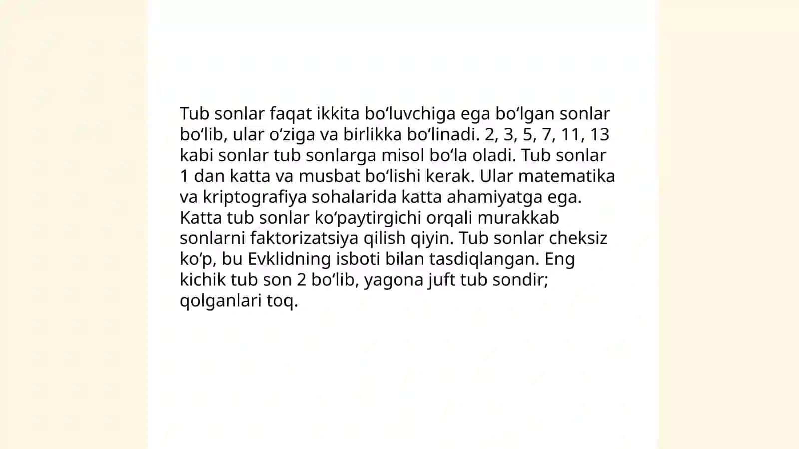 Tub sonlar nazariyasi 4