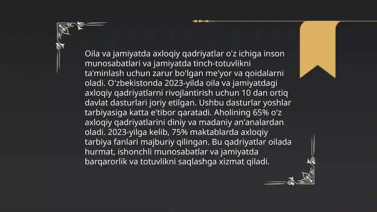 Manaviy axloqiy tarbiya.Oila tarbiyasi oʻquvchilarda axborot istemolini shakillantirish 4