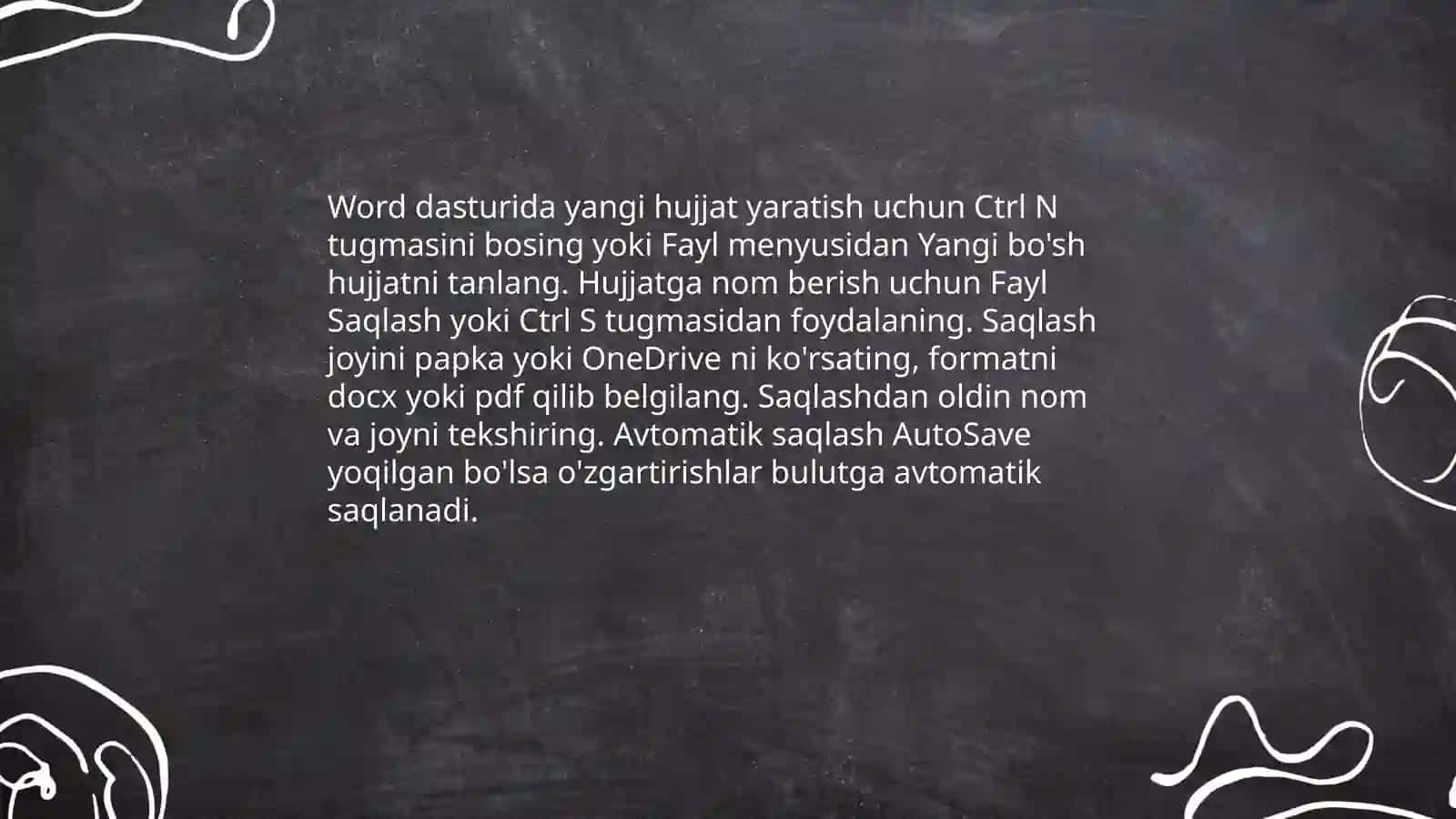 Word dasturida ishlash 4