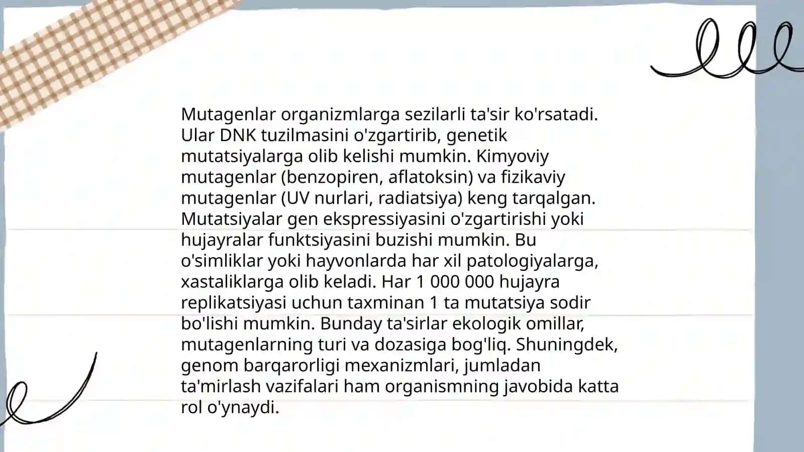 Organizmning mutagen tasirga chidamliligi.Tomas Morganning xromosoma nazariyasi 4