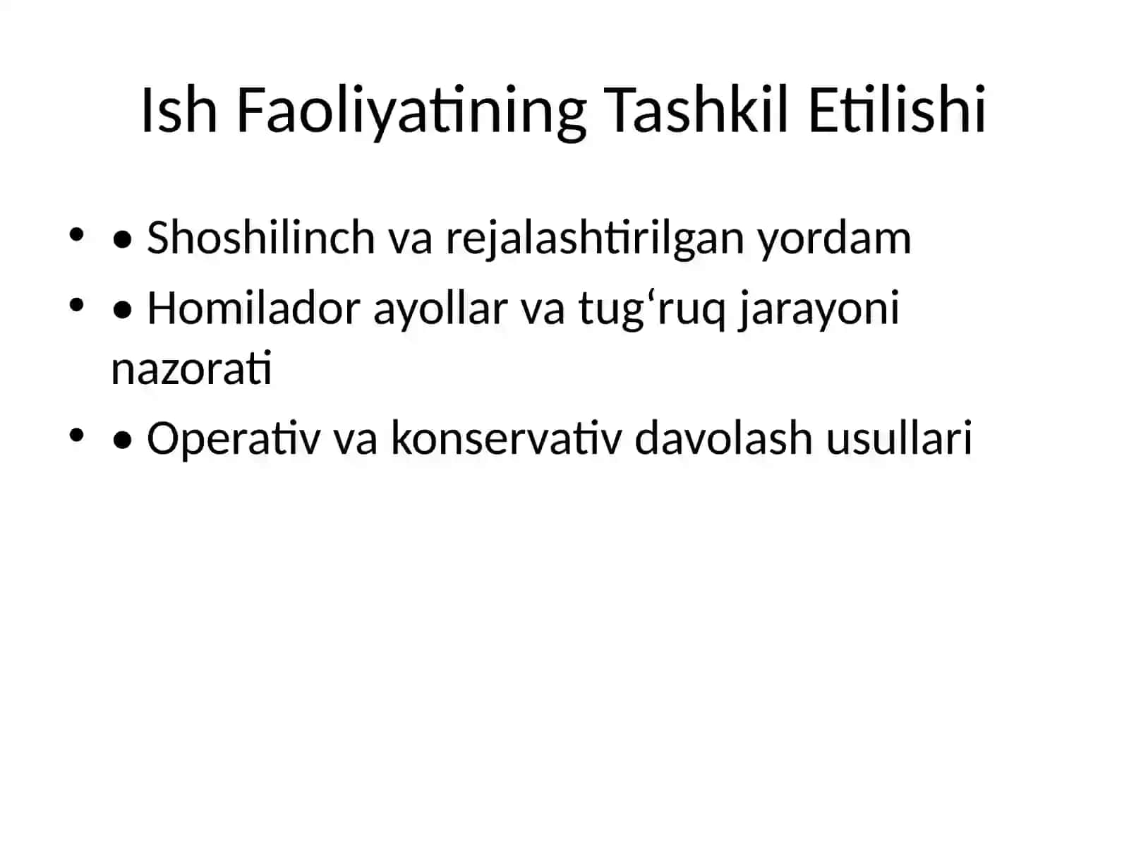 Akusherlik va Ginekologik Statsionarning Tuzilishi va Ayollar Jinsiy A’zolarining Klinika Anatomiyasi 4