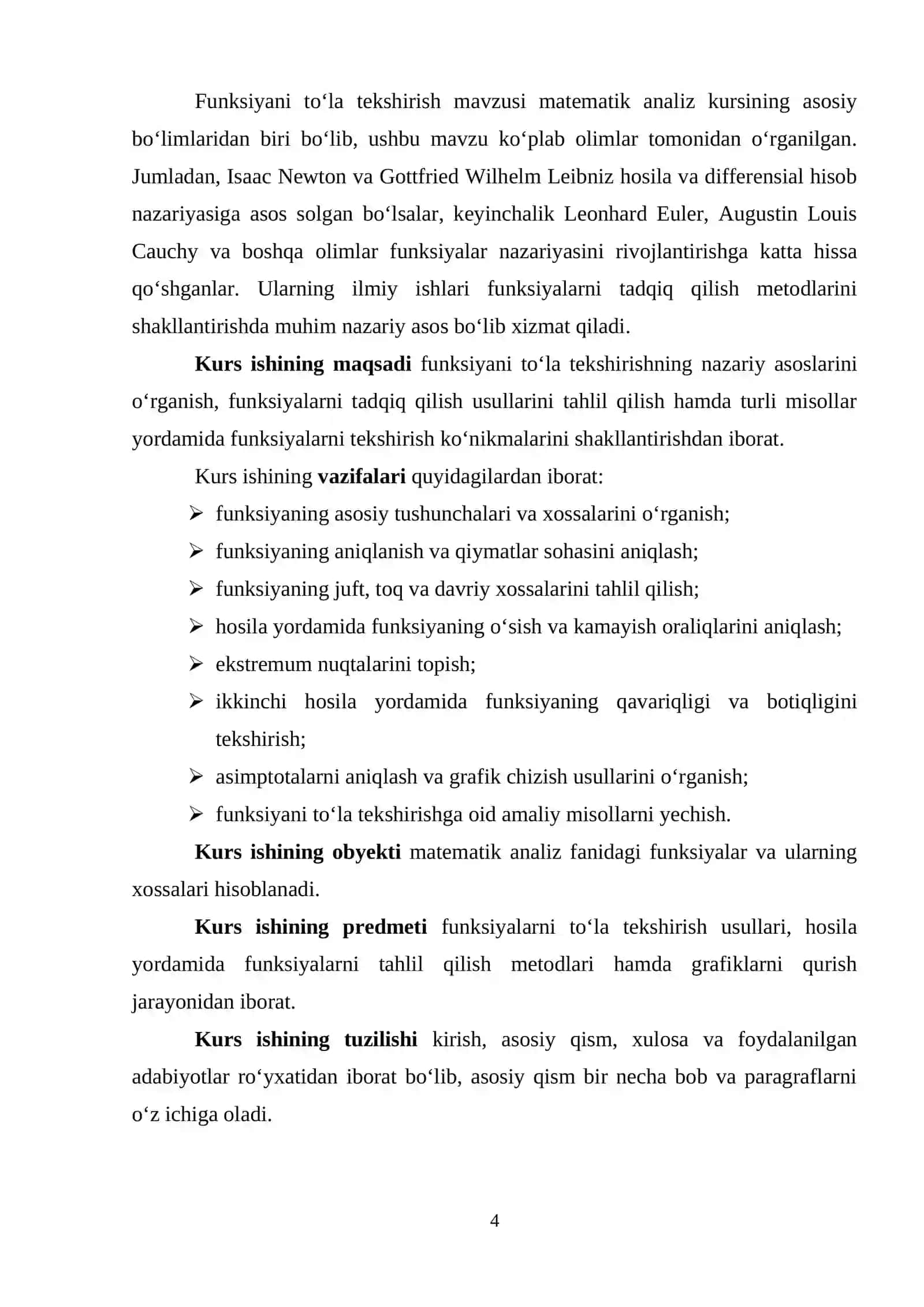 Funkiyani to‘la tekshirish 4
