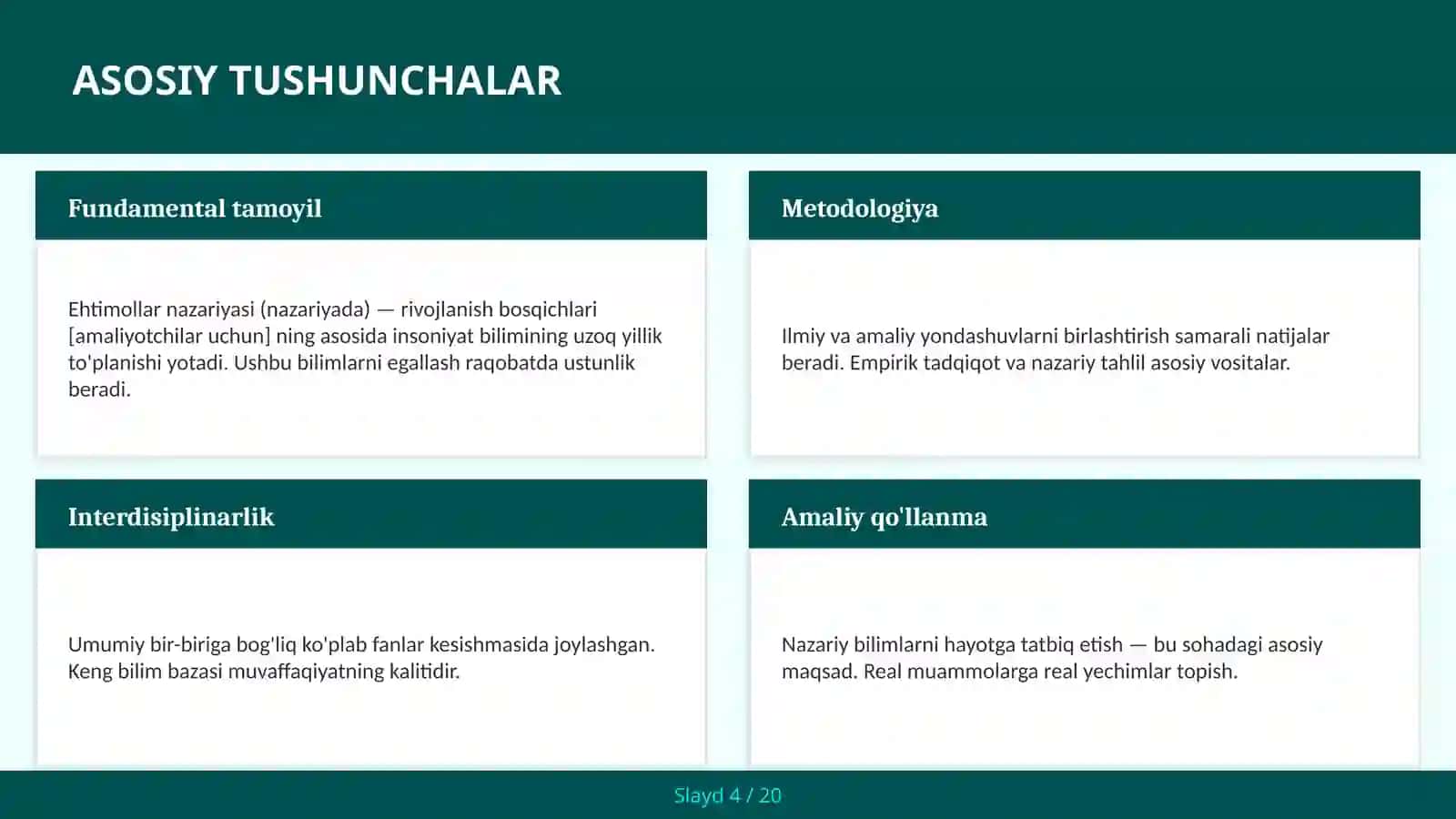 Ehtimollar nazariyasi (nazariyada) - rivojlanish bosqichlari [amaliyotchilar uchun] 4