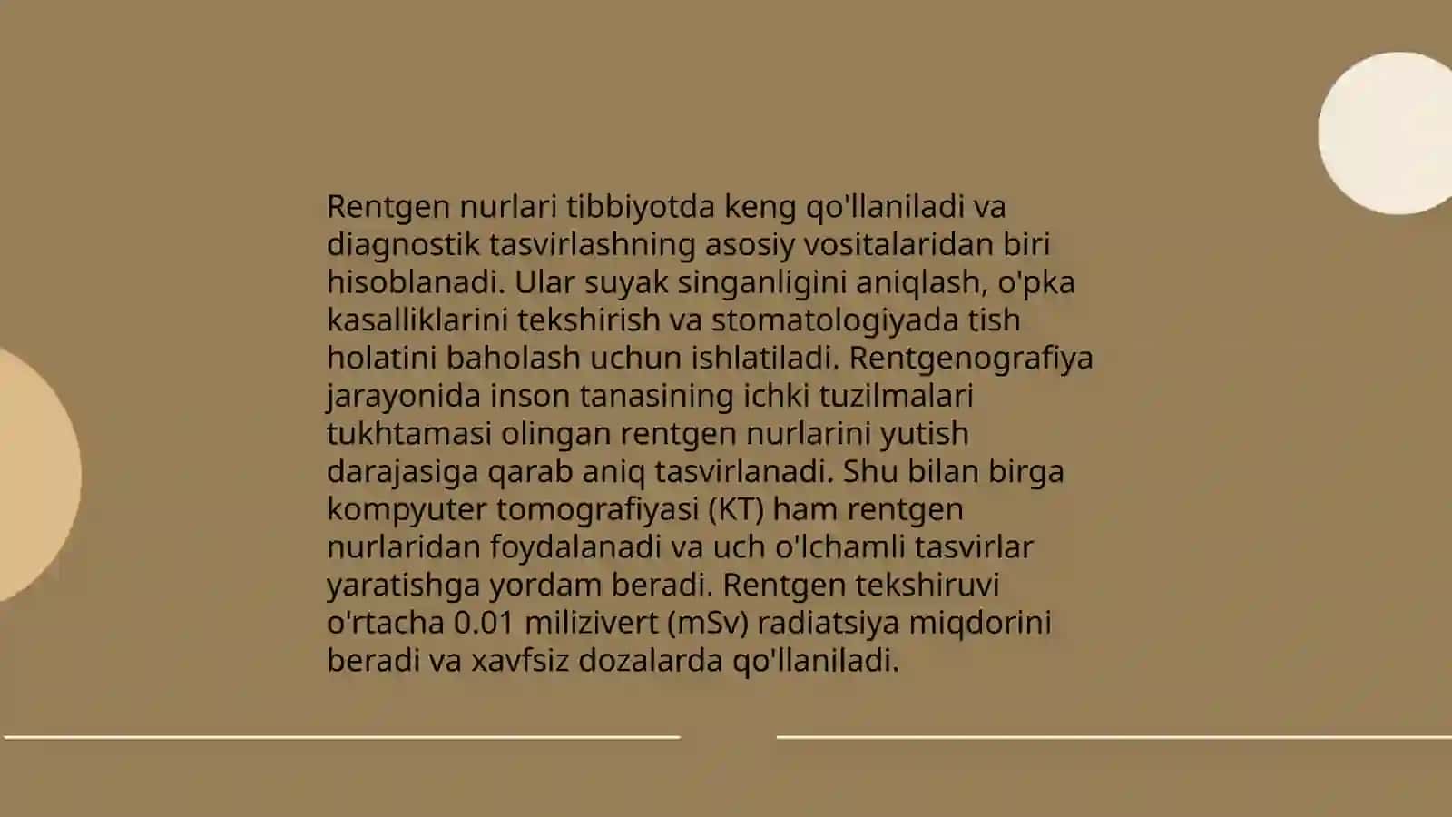 Rentgen nurlarini oʻrganish tarixi suyak va boʻgʻimlar rivojlanishini rentgen nurlari yordamida oʻrganish 4