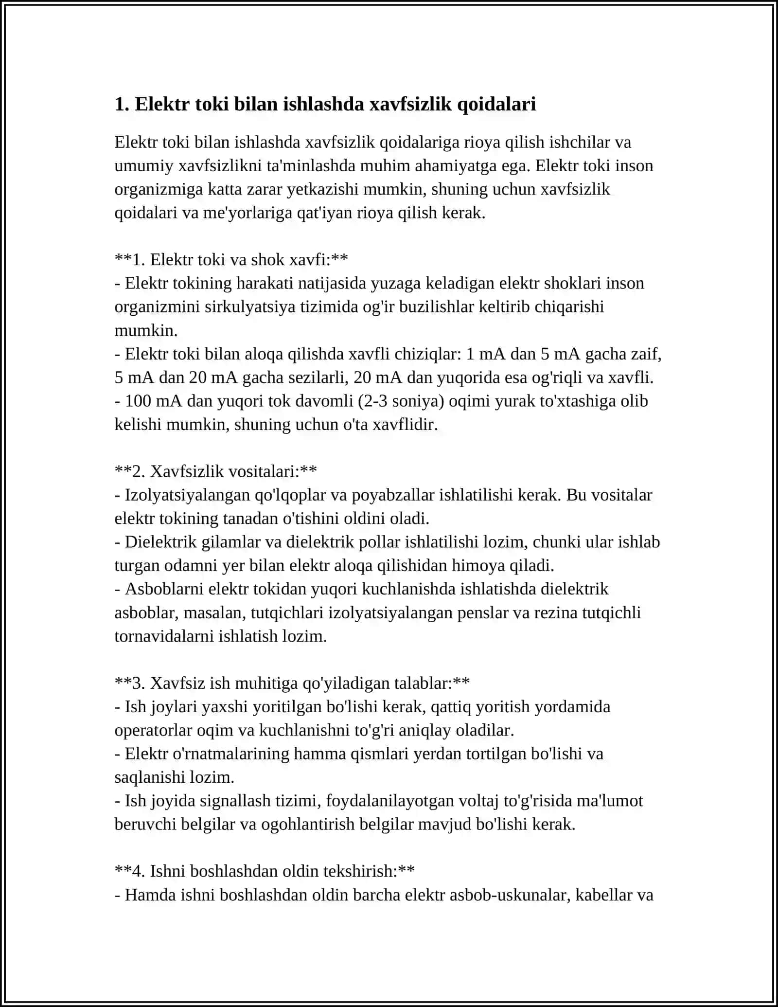 LABORATORIYA BINOLARI XONALARI VA ISH JOYLARIDA XAVFSIZLIK QOIDALARI 4