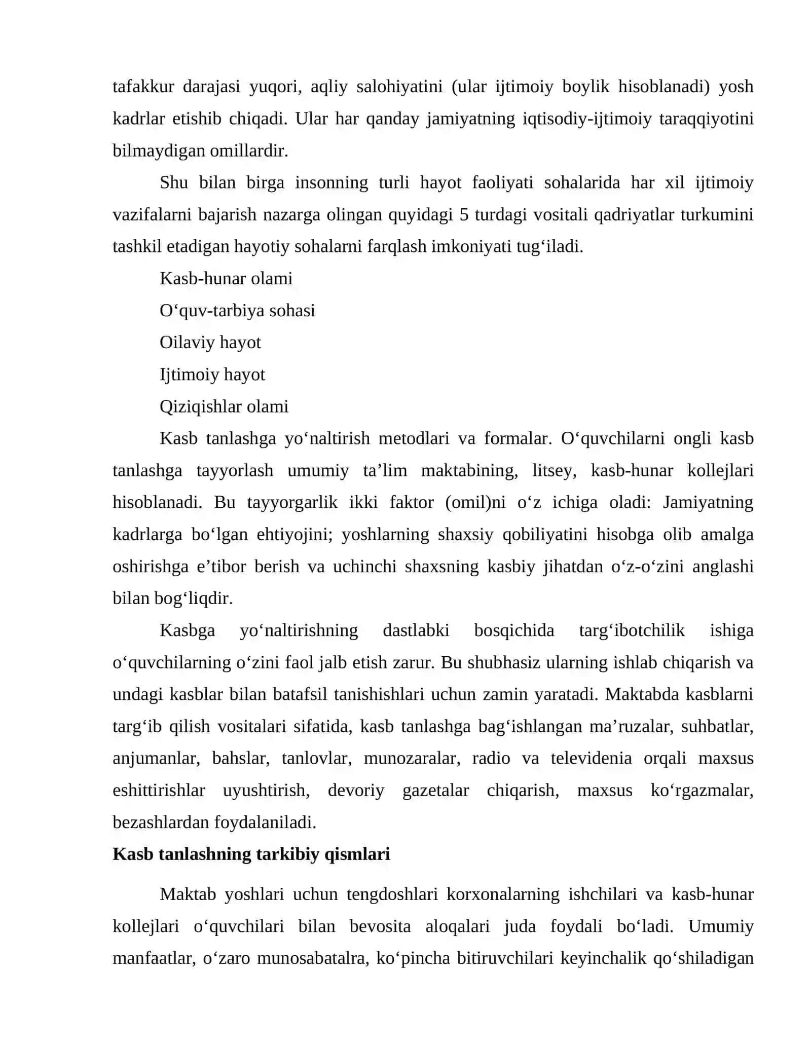 Shaxsni kasb tanlashga yoʻnaltirish 4