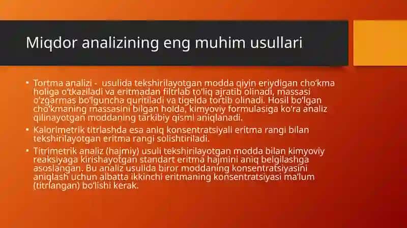 MIQDORIY ANALIZGA KIRISH 4