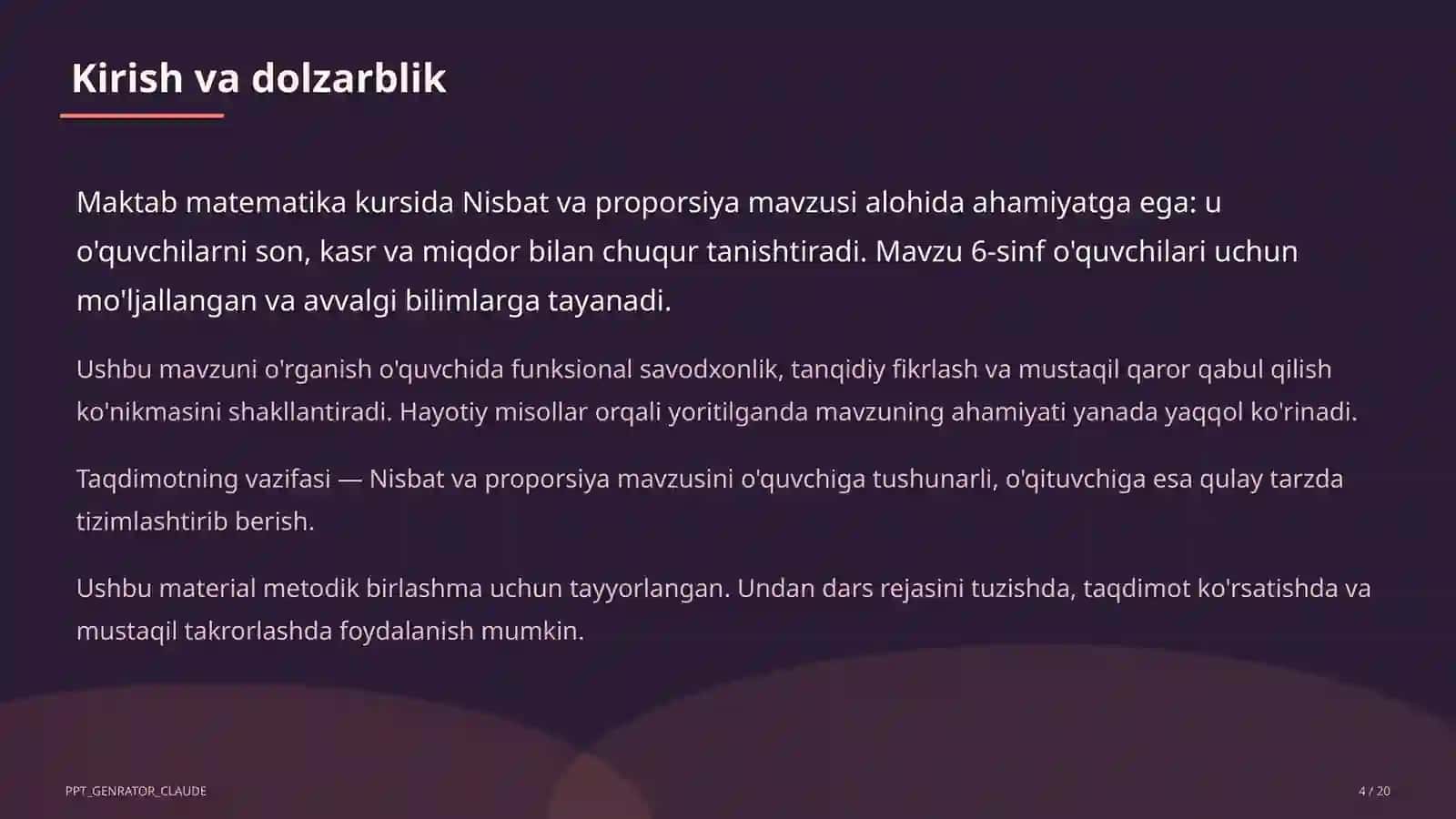 Nisbat va proporsiya (6-sinf) 4