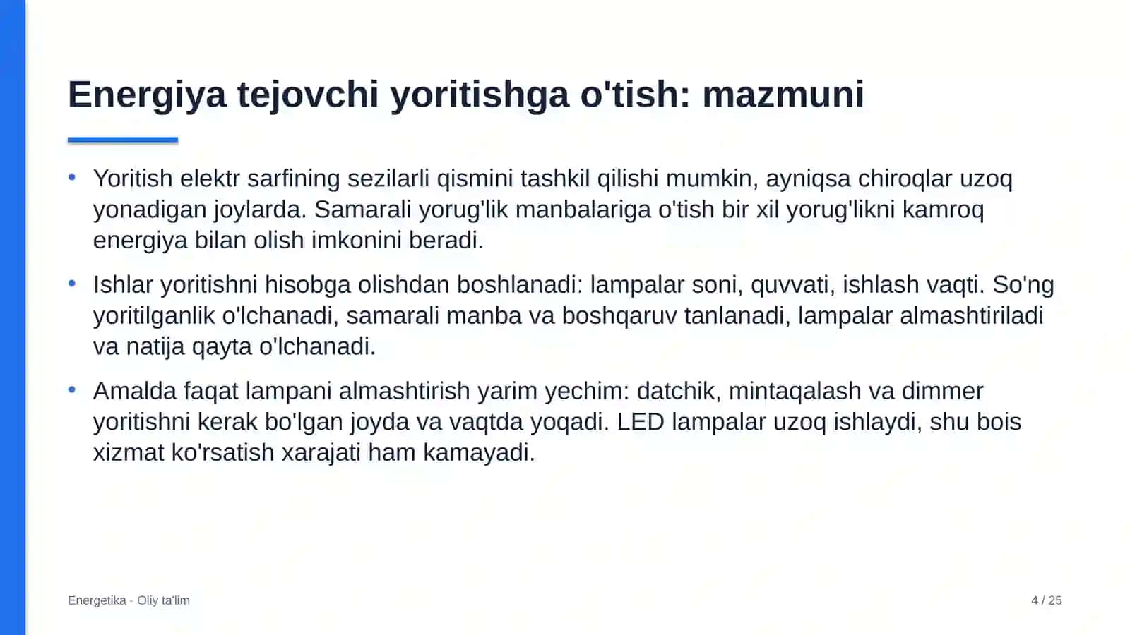 paxtachilikda energiya tejovchi yoritish tizimlariga o'tish 5046 4