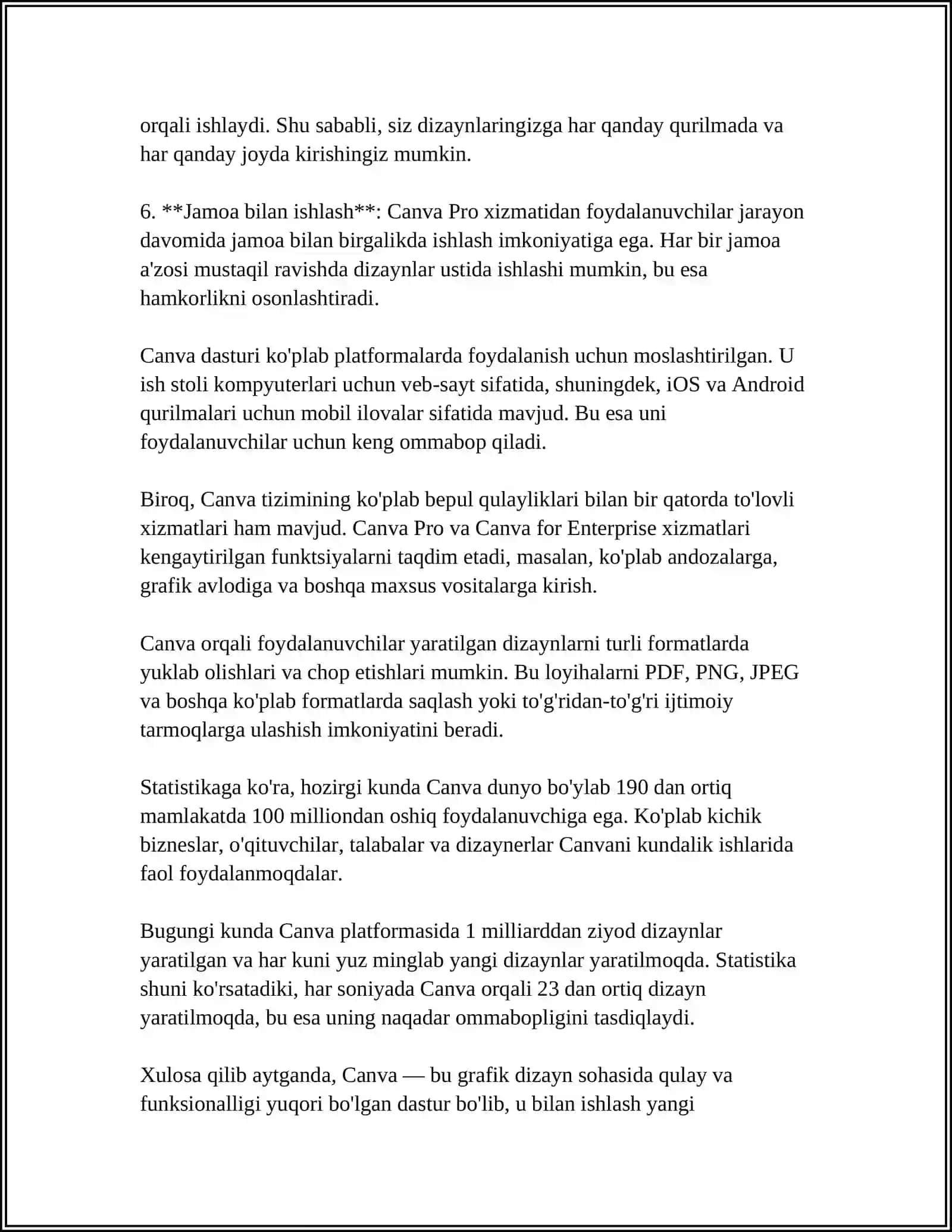 CANVA TIZIMIDAGI SHABLONLAR ASOSIDA TASHRIF QOGʻOZLARI VA TAKLIFNOMALAR YARATISH 4