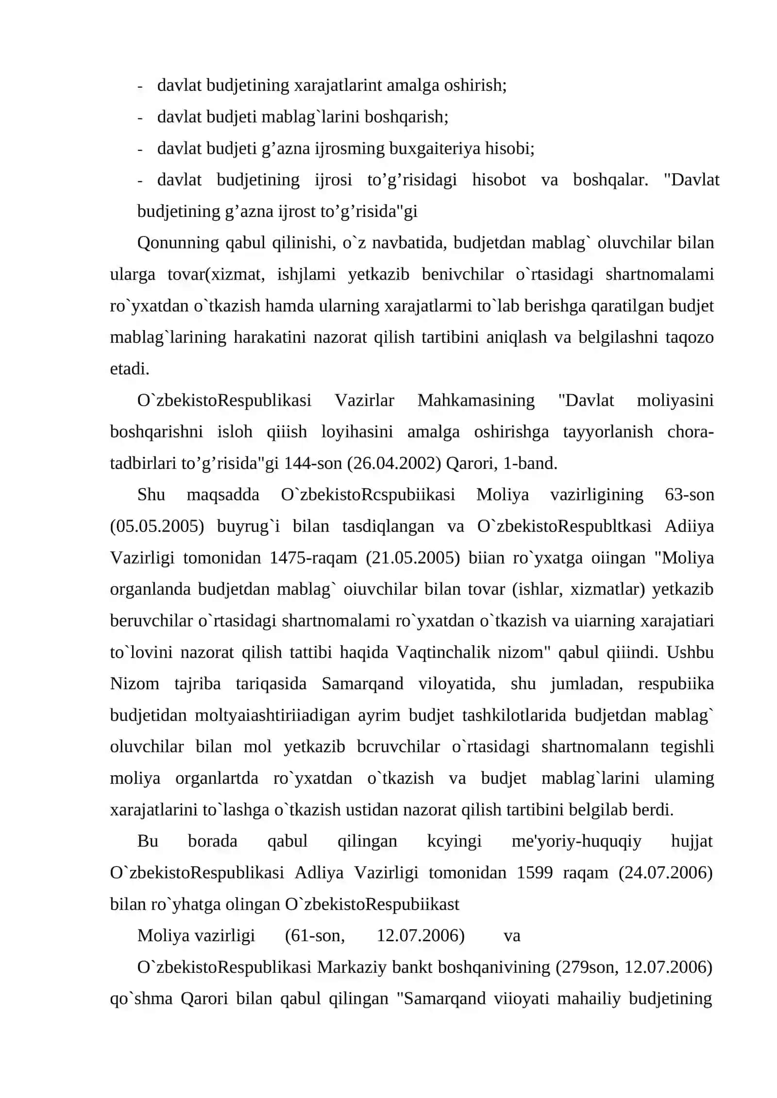 G`aznachilik faoliyatining tashkiliy-huquqiy asoslari 4