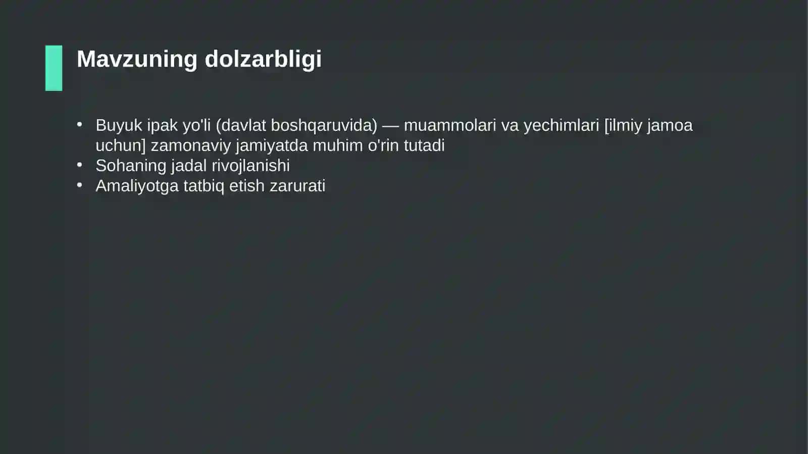 Buyuk ipak yo'li (davlat boshqaruvida) — muammolari va yechimlari [ilmiy jamoa uchun] 4