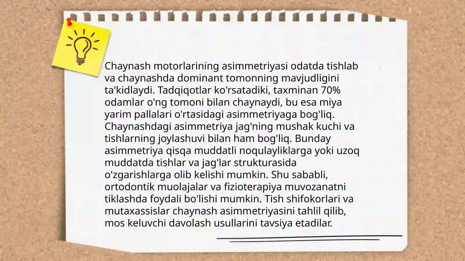 Chaynashning sensor va mator assimetriyasi 4