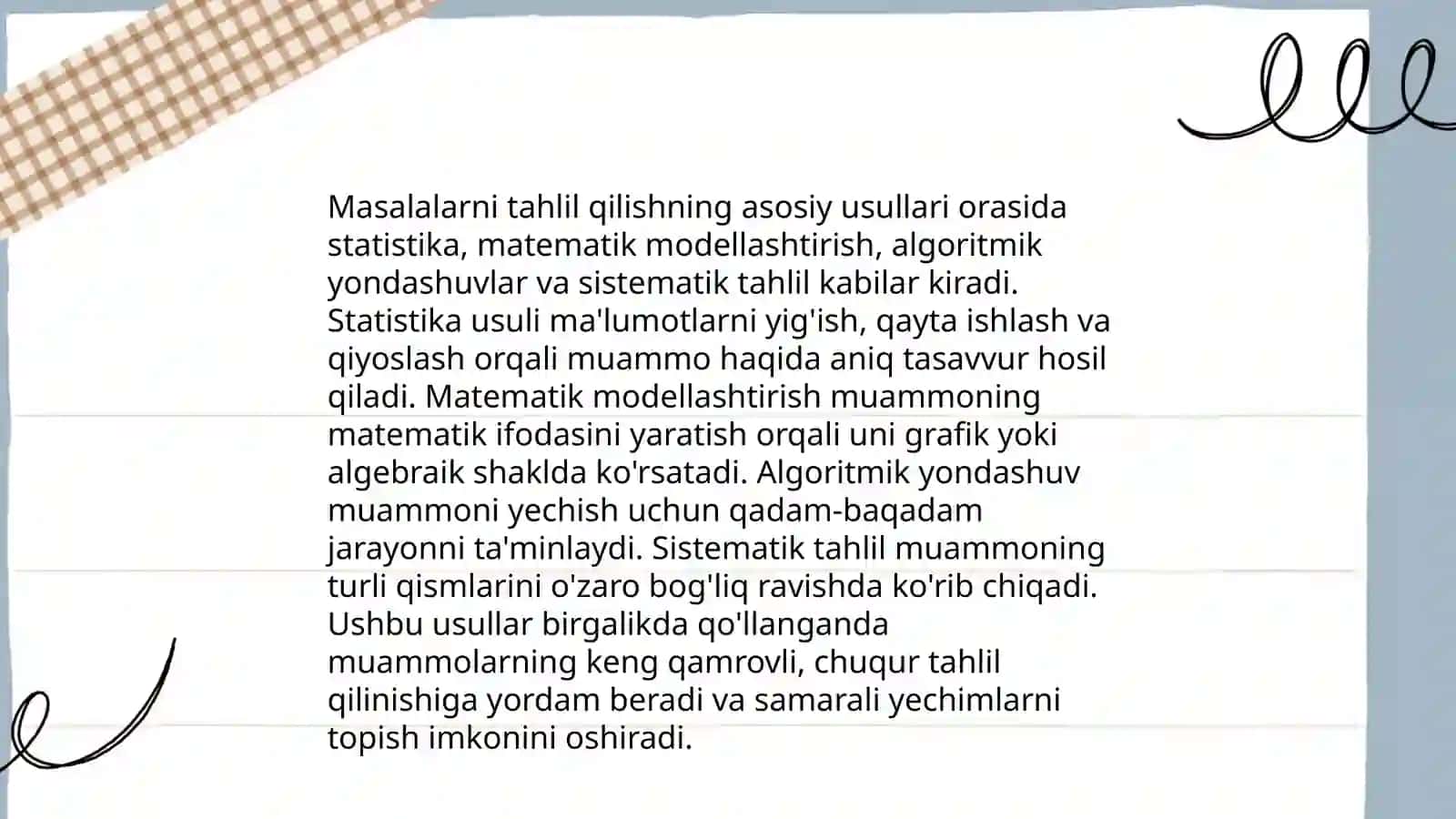 Sinfdan tashqari mashg'ulotlarda arifmetik masalalar yechishga o'rgatish metodikasi 4