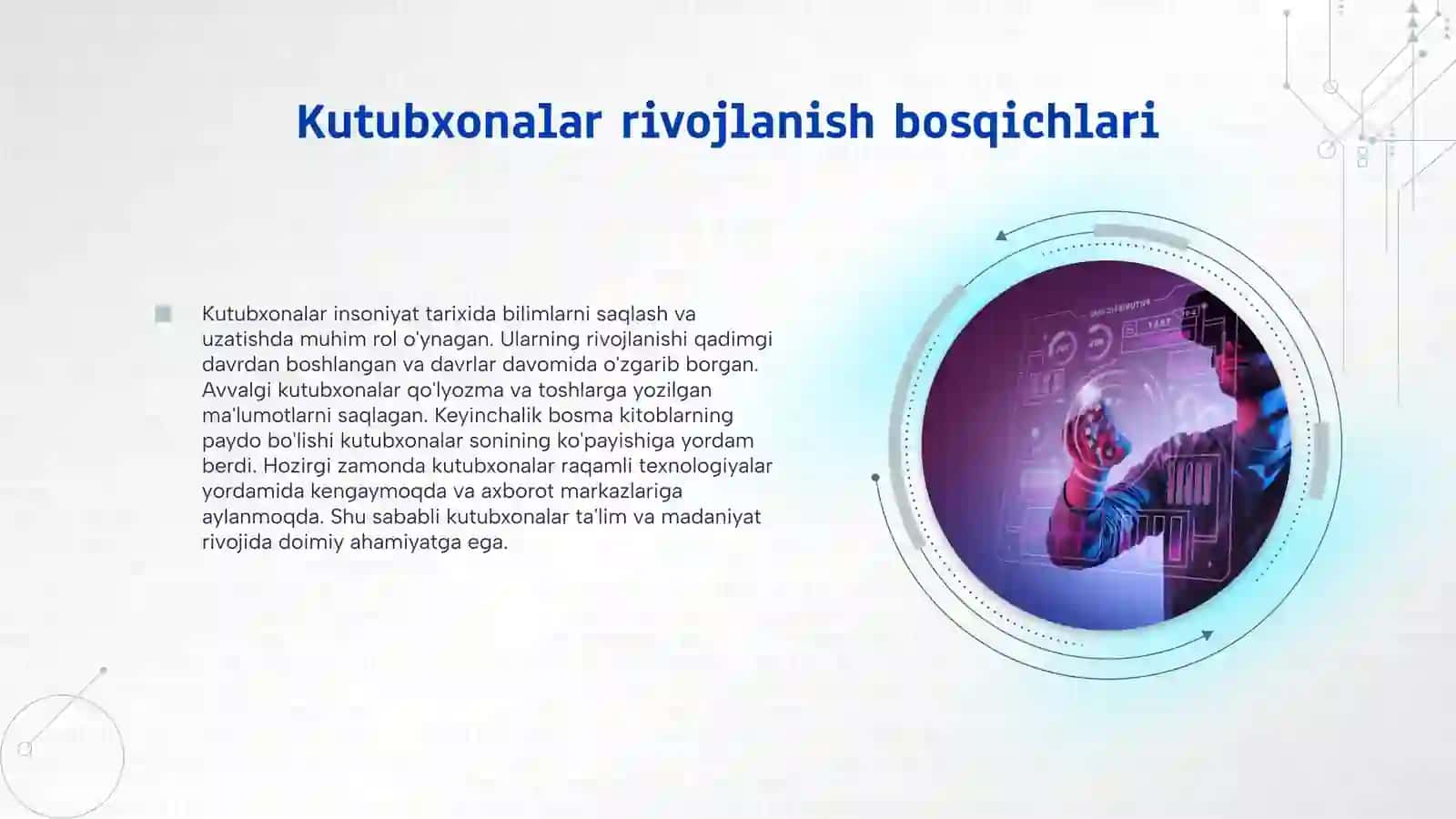 Kutubxona va muzeylar ta'lim, tarbiya va axborot olish uchun muhim maskanlar 4