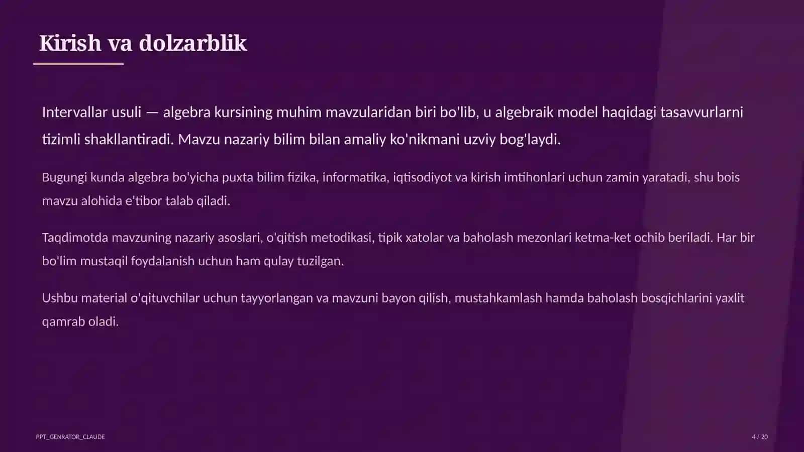 Intervallar usuli (9-sinf) 4