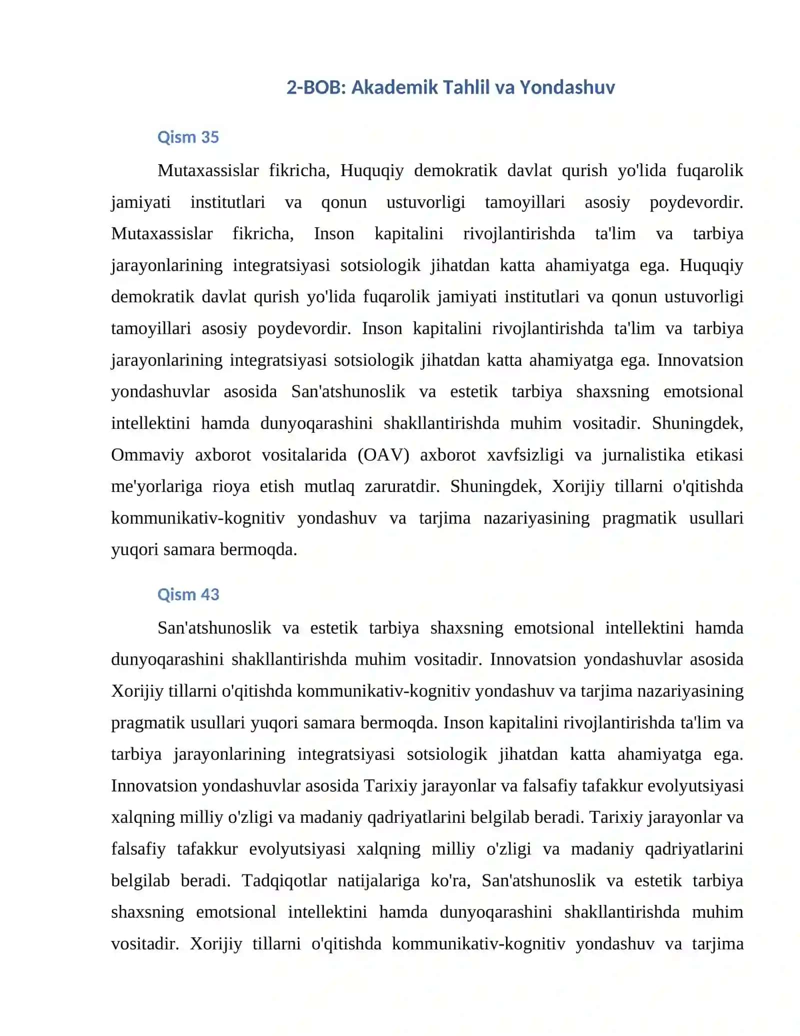 Akademik Tahlil va Yondashuv 4