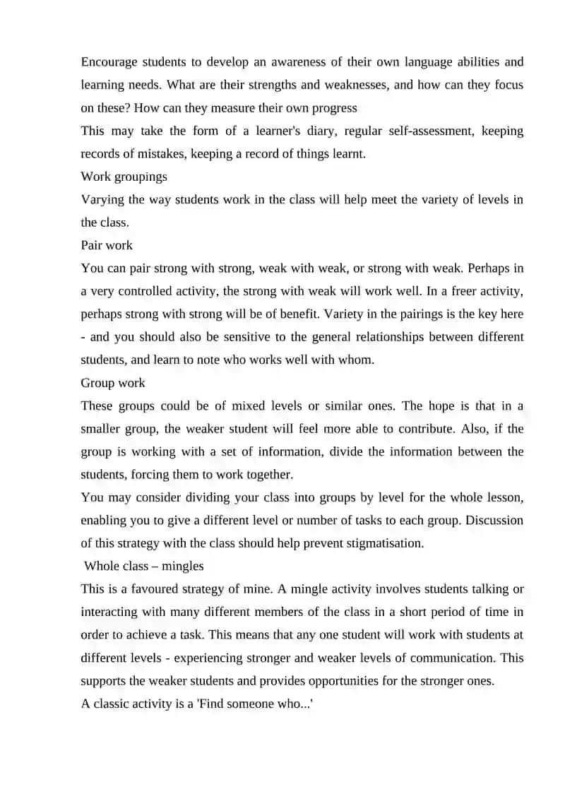 Planning for Mixed Ability Classes 4