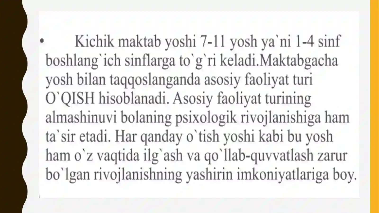 KICHIK MAKTAB YOSHI DAVRIDA PSIXIK RIVOJLANISH XUSUSIYATLARI 4