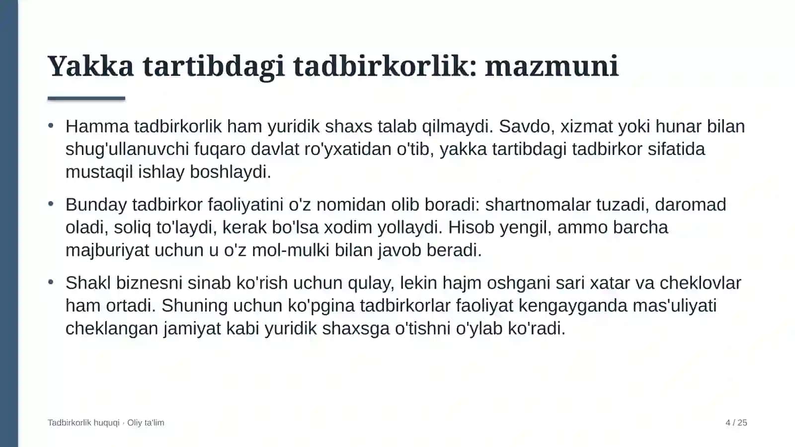 Elektr transportida yakka tartibdagi tadbirkorlik 4