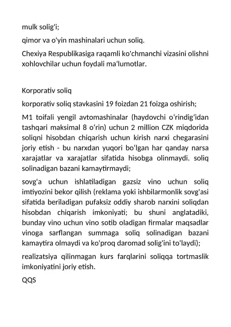 Chexiya Respublikasida soliq nazoratini amalga oshirish tartibi 4