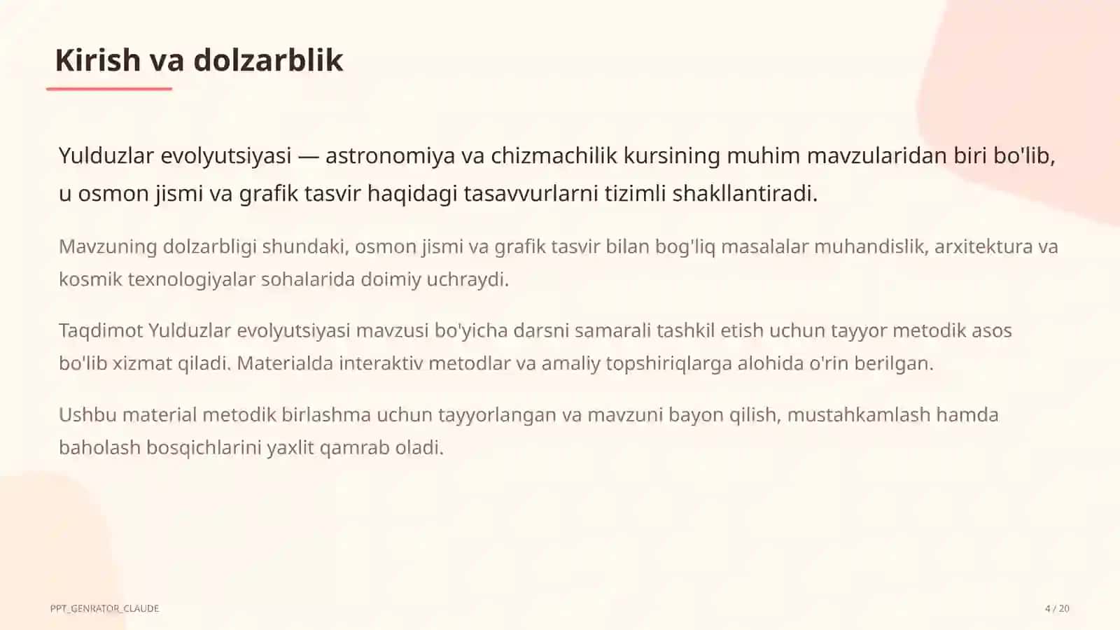 Yulduzlar evolyutsiyasi (11-sinf) 4