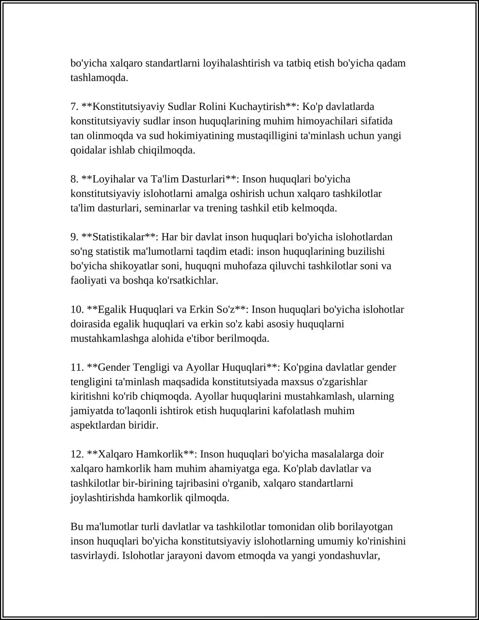 Yangi O'zbekistonda Inson Haq-Huquqlari va Erkinliklari Kafolatining Yaratilishi 4