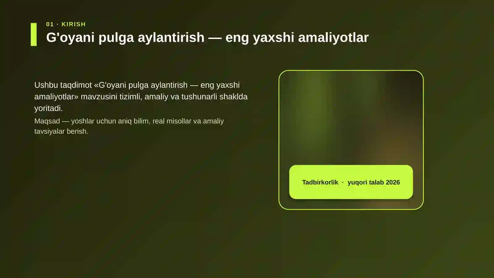 G'oyani pulga aylantirish — eng yaxshi amaliyotlar 4