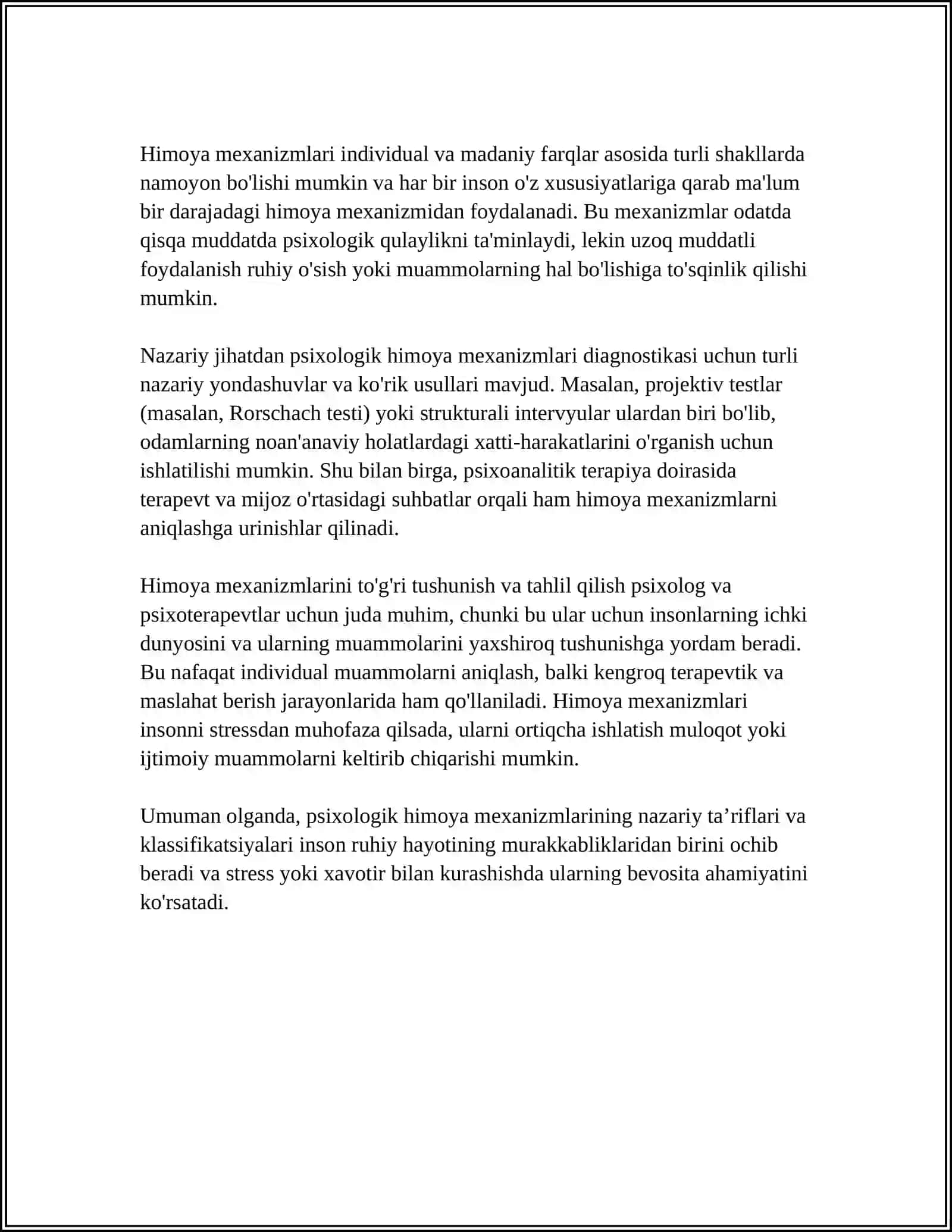 PSIXOLOGIK HIMOYA MEXANIZMLARIVA ULARNI DIAGNOSTIKA METODLARI 4