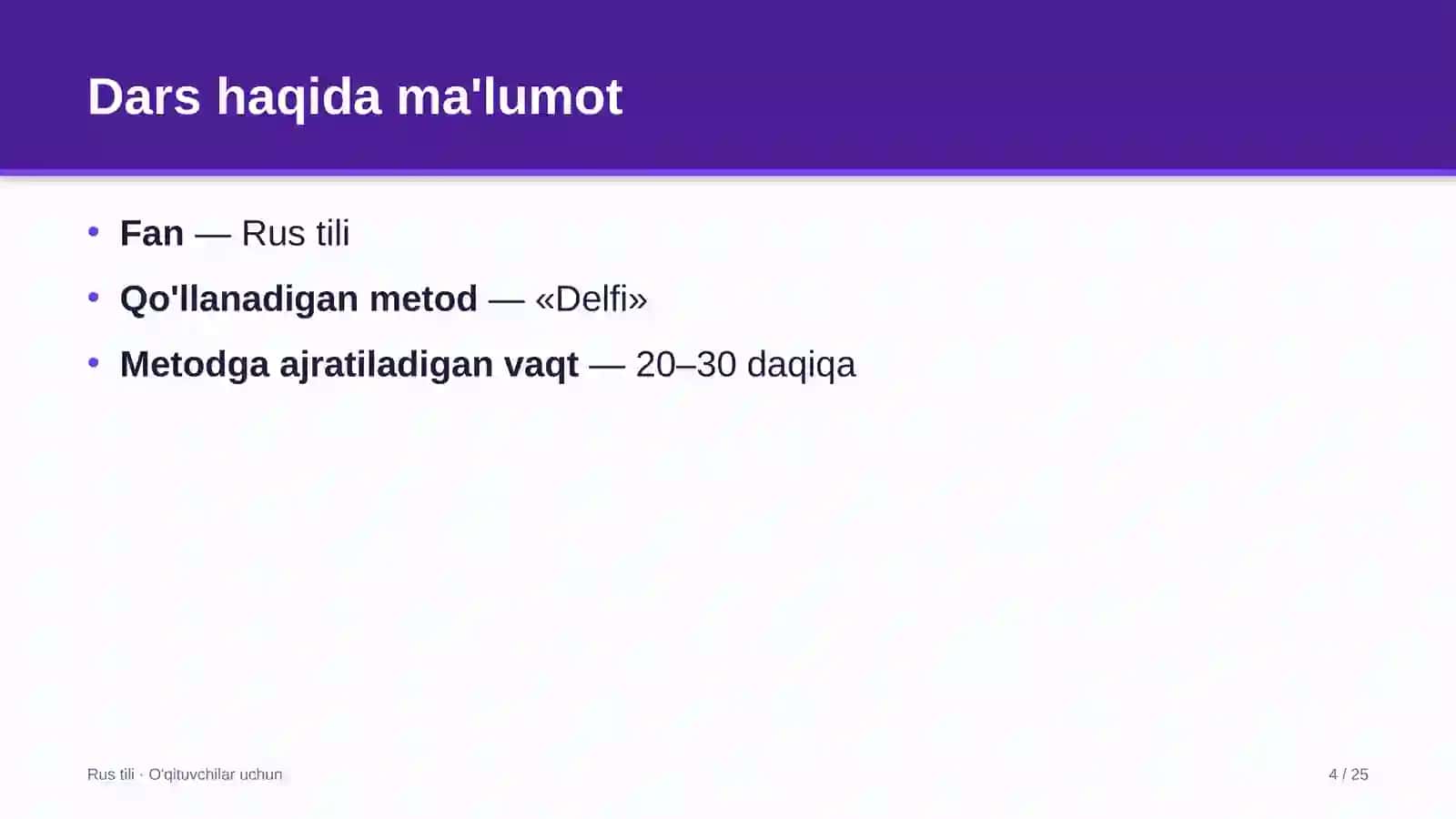 rus tili darslarida delfi metodidan foydalanish 4463 4