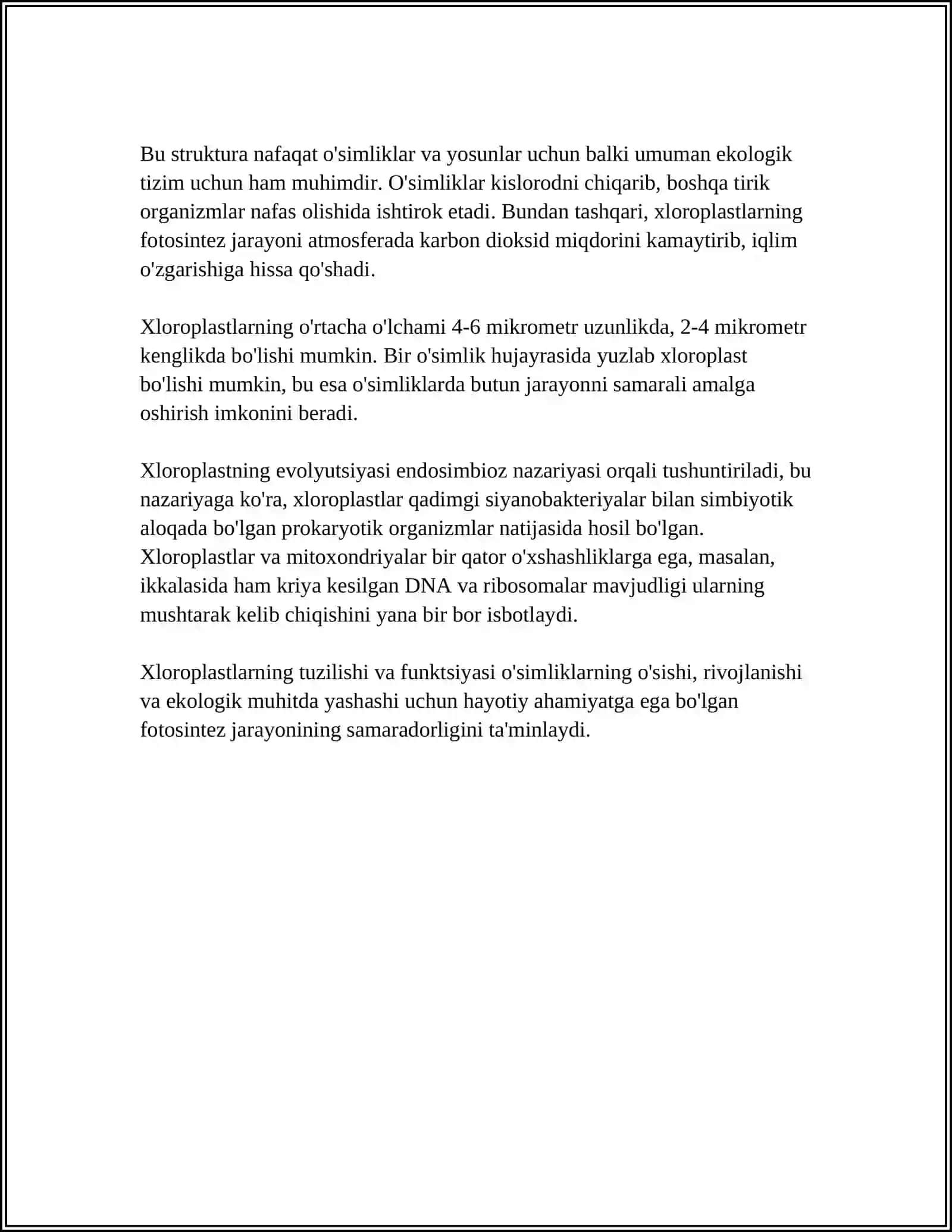 XLORAPLASTNING TUZULISHI, VAZIFALARI SHAKILLANISHDA MUHIT OMILLARINING TA'SIRI 4