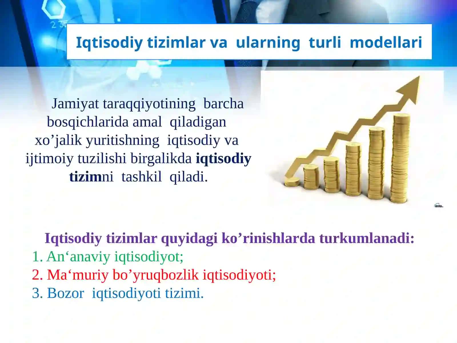 Iqtisodiy tizimlar va ularning modellari 4