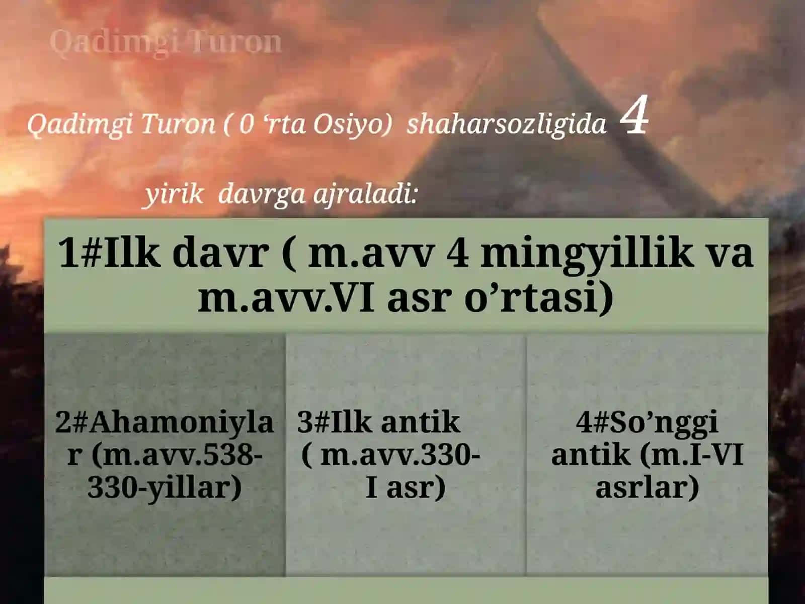 SHAHARSOZLIK 4
