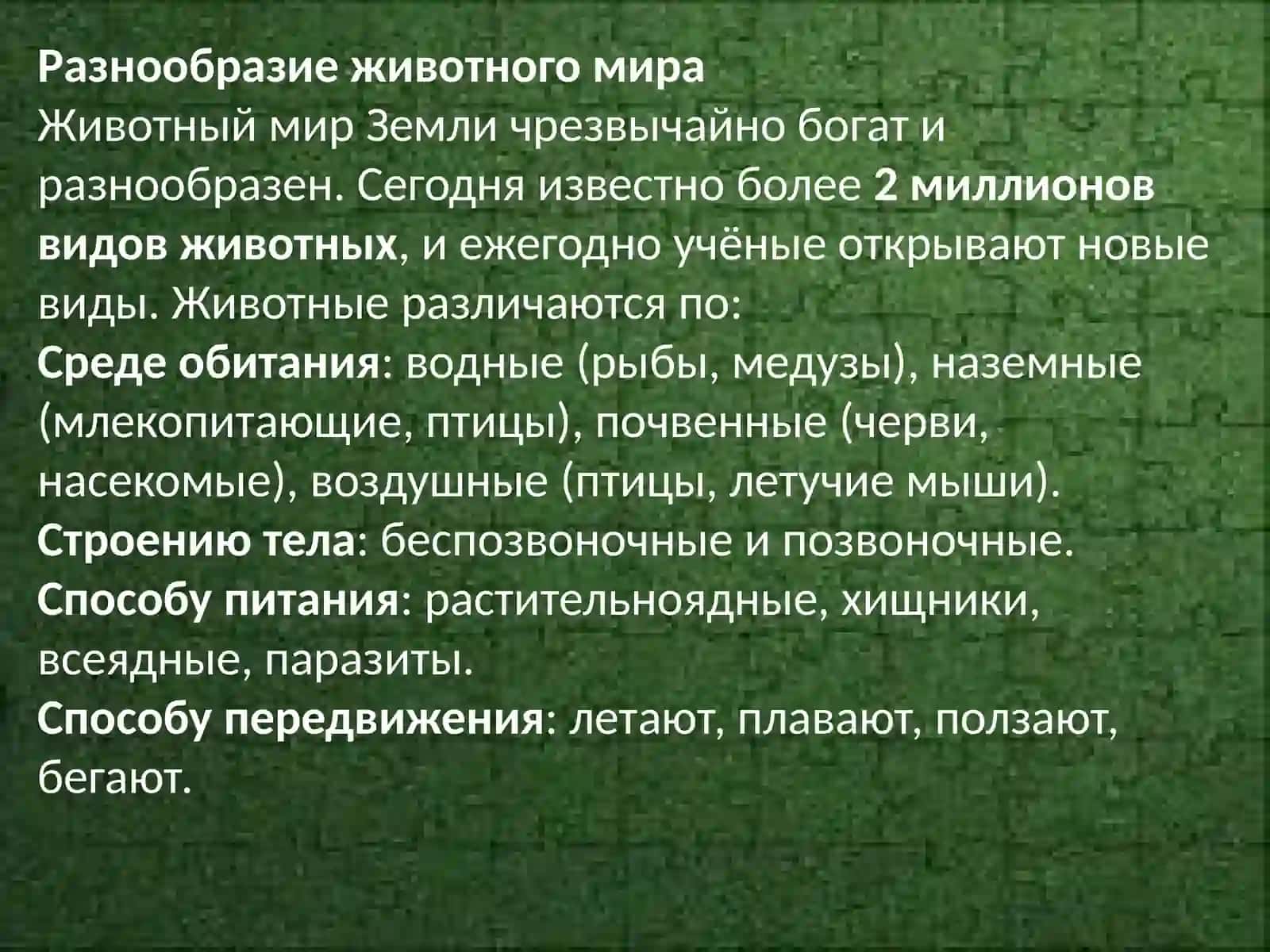 Разнообразие животного мира и его роль в природе. Красная книга 4