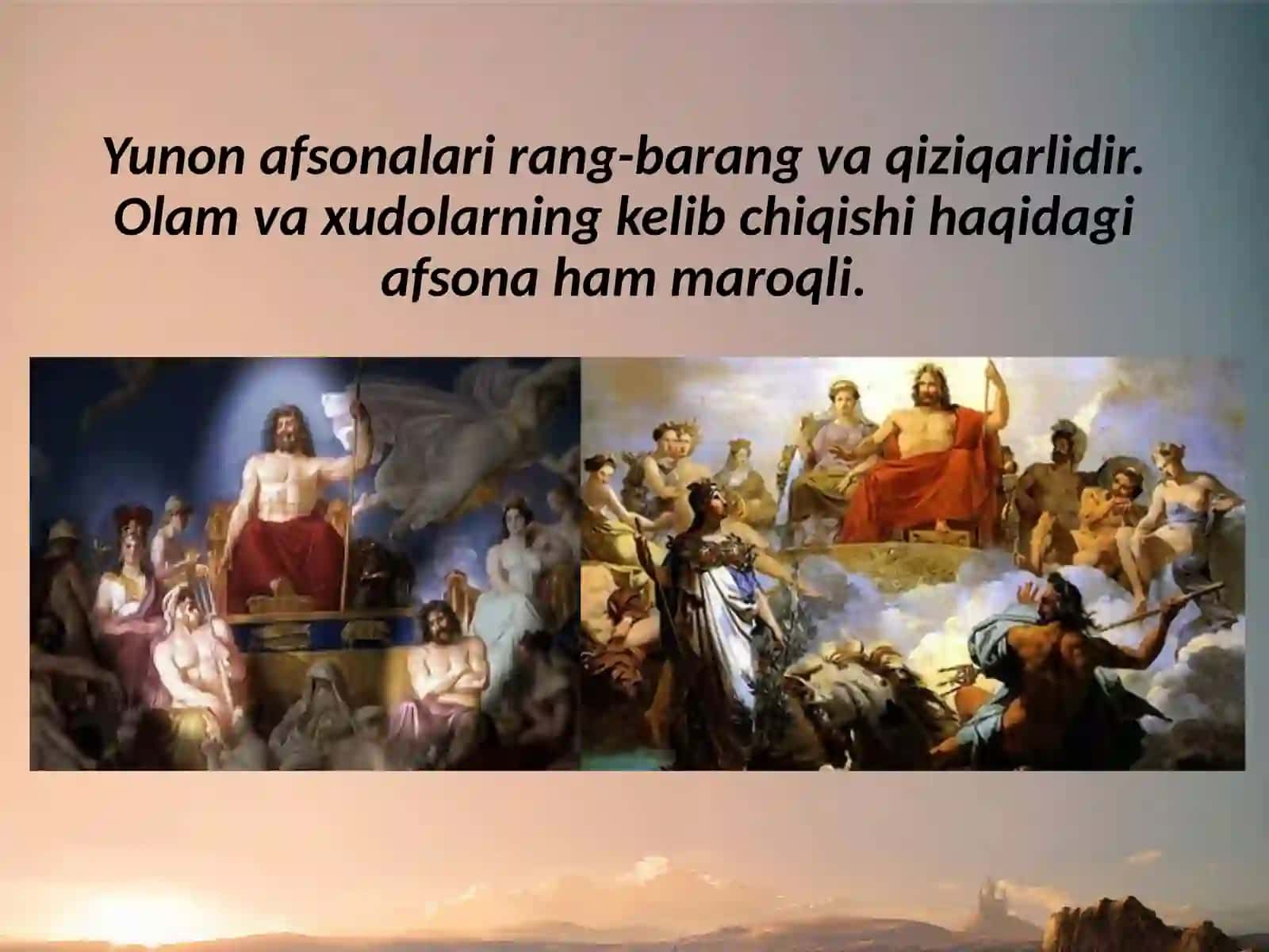 6-sinf Tarix fanidan Qadimgi Yunoniston afsonalari dars taqdimot 4