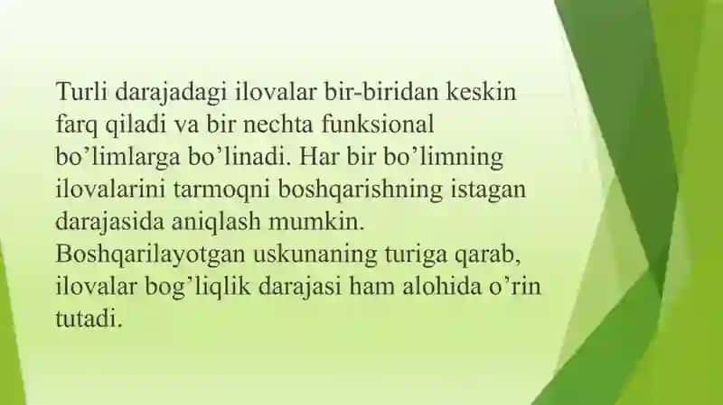 Tarmoq nima'muriy boshqarish tizimi 4