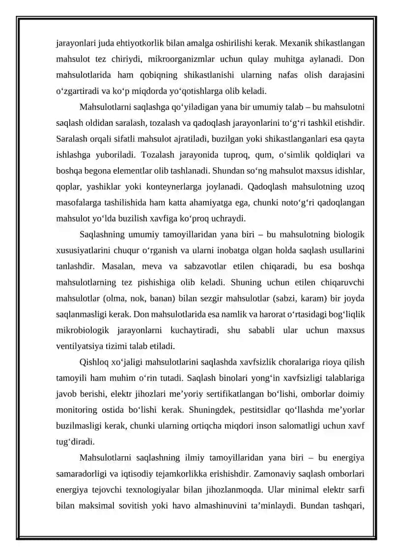 MT1 – Qishloq xo‘jaligi mahsulotlarini saqlash usullari 4