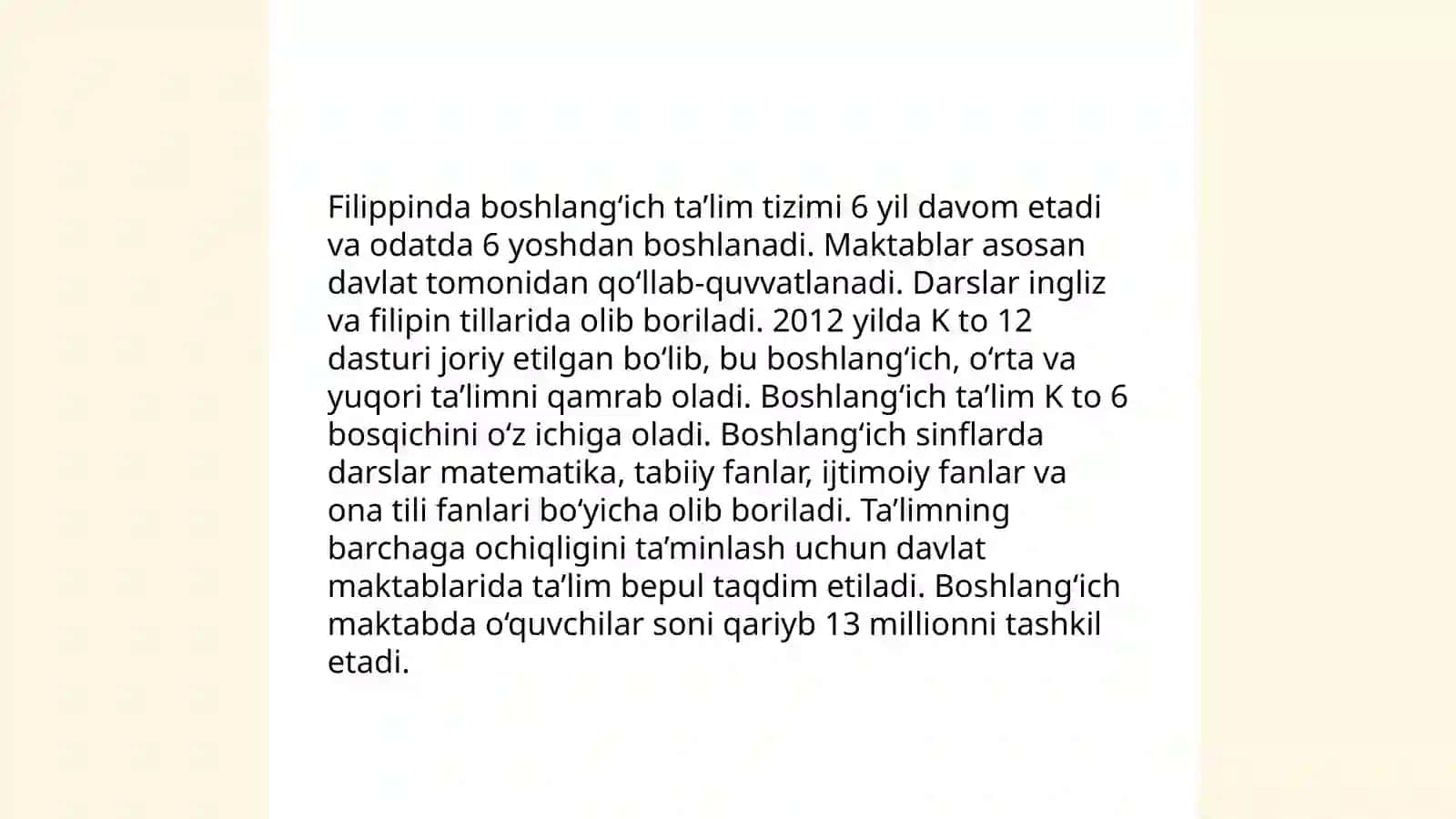 Filippinda ta'lim standartlari 4