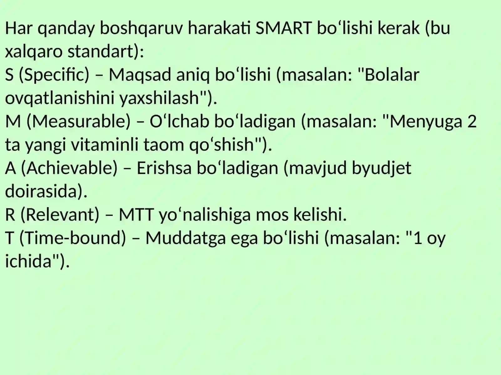 Rahbar tomonidan rejalashtirilgan boshqaruv harakati 4