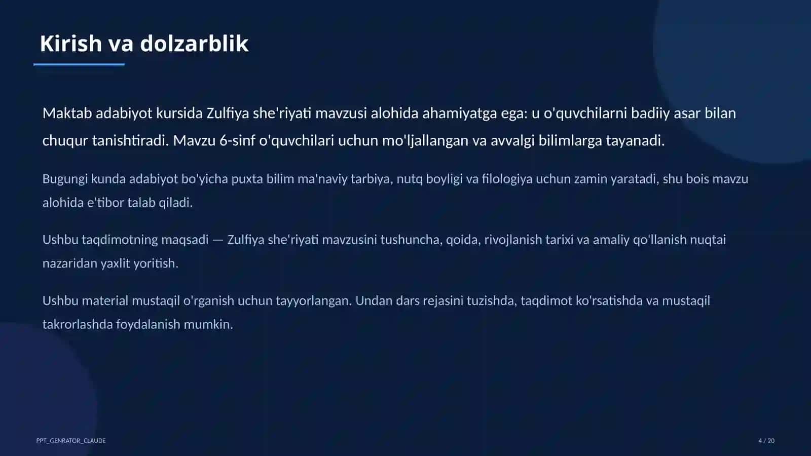 Zulfiya she'riyati (6-sinf) 4