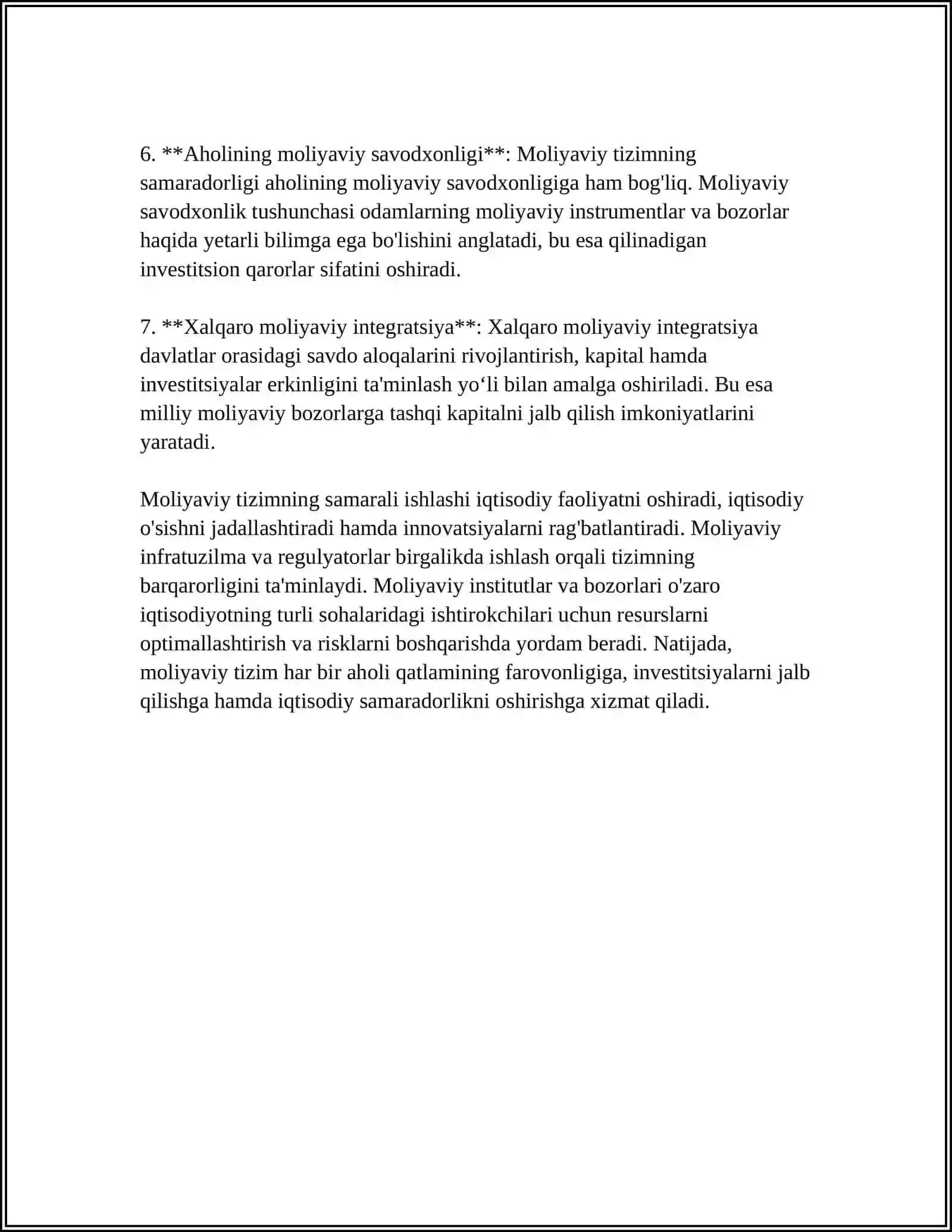 Moliyaviy Tizim 4