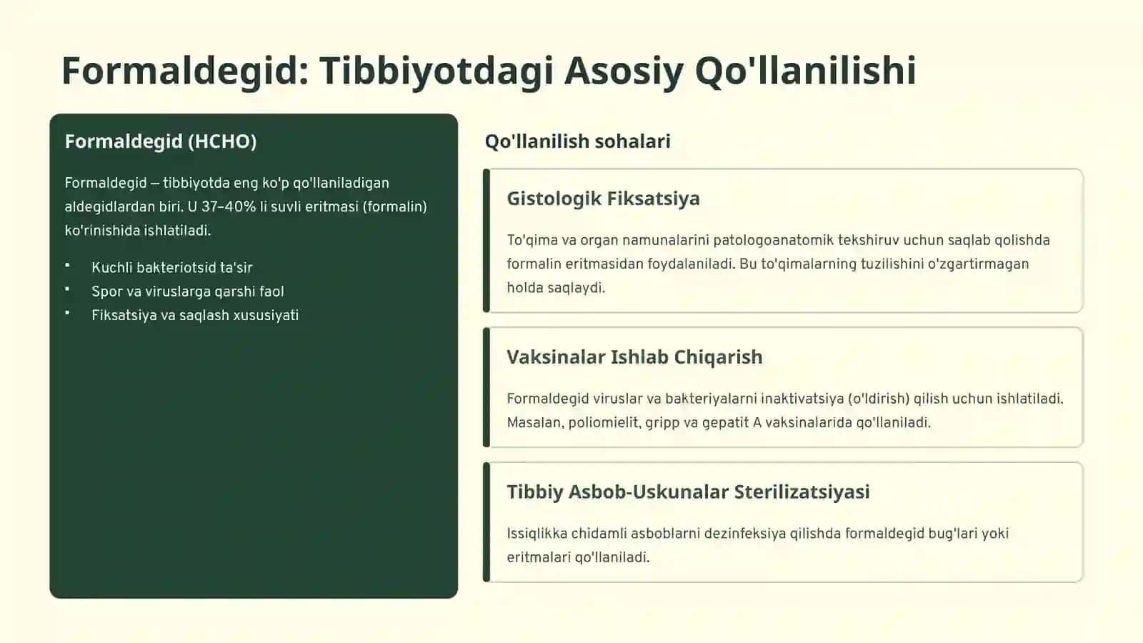 Aldegidlarning Tibbiyotdagi Ahamiyati va Qo'llanilishi 4
