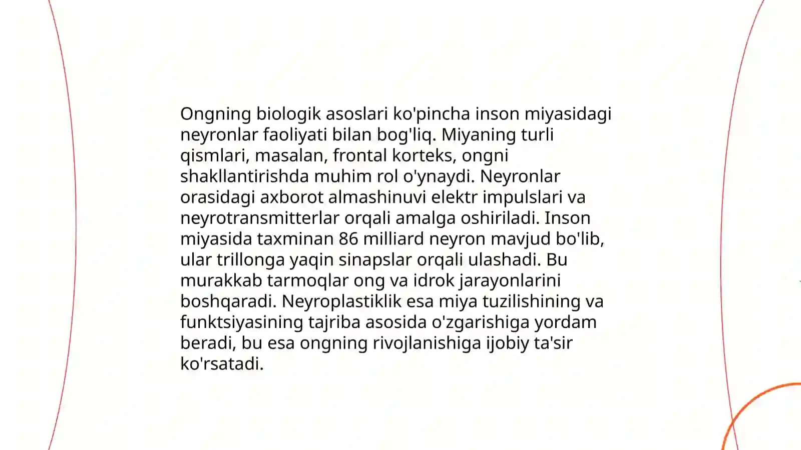 Ongning paydo bo'lishi va uning taraqqiyoti 4