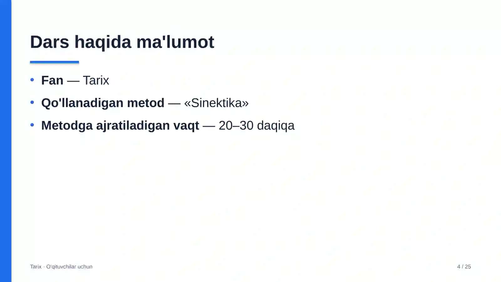 tarix darslarida sinektika metodidan foydalanish 6082 4