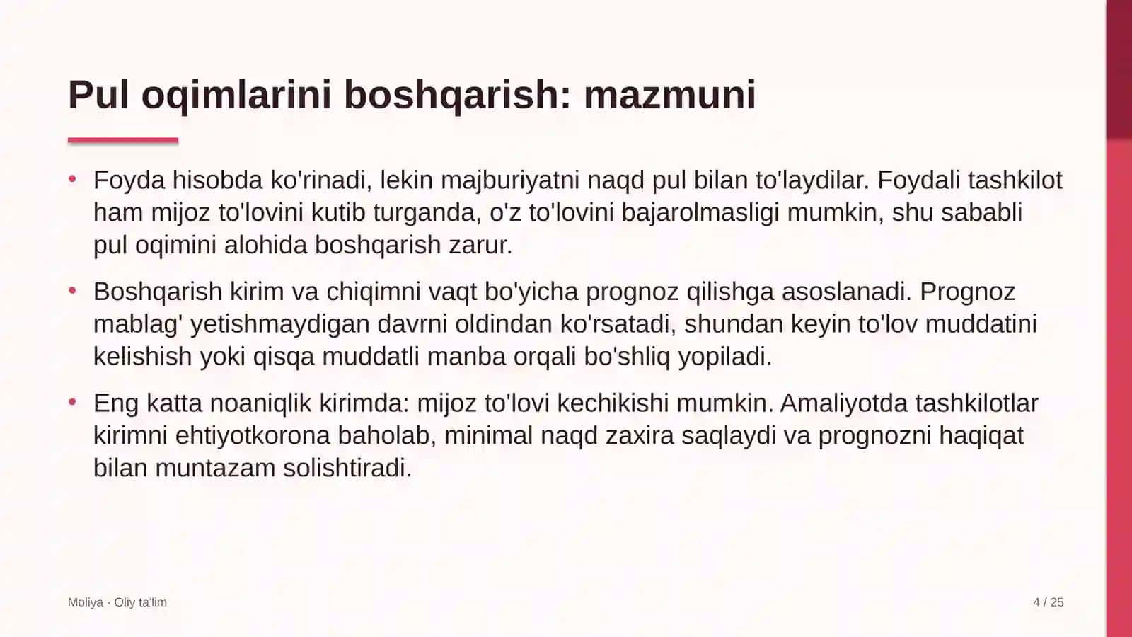 Choyxonalarda pul oqimlarini boshqarish 4
