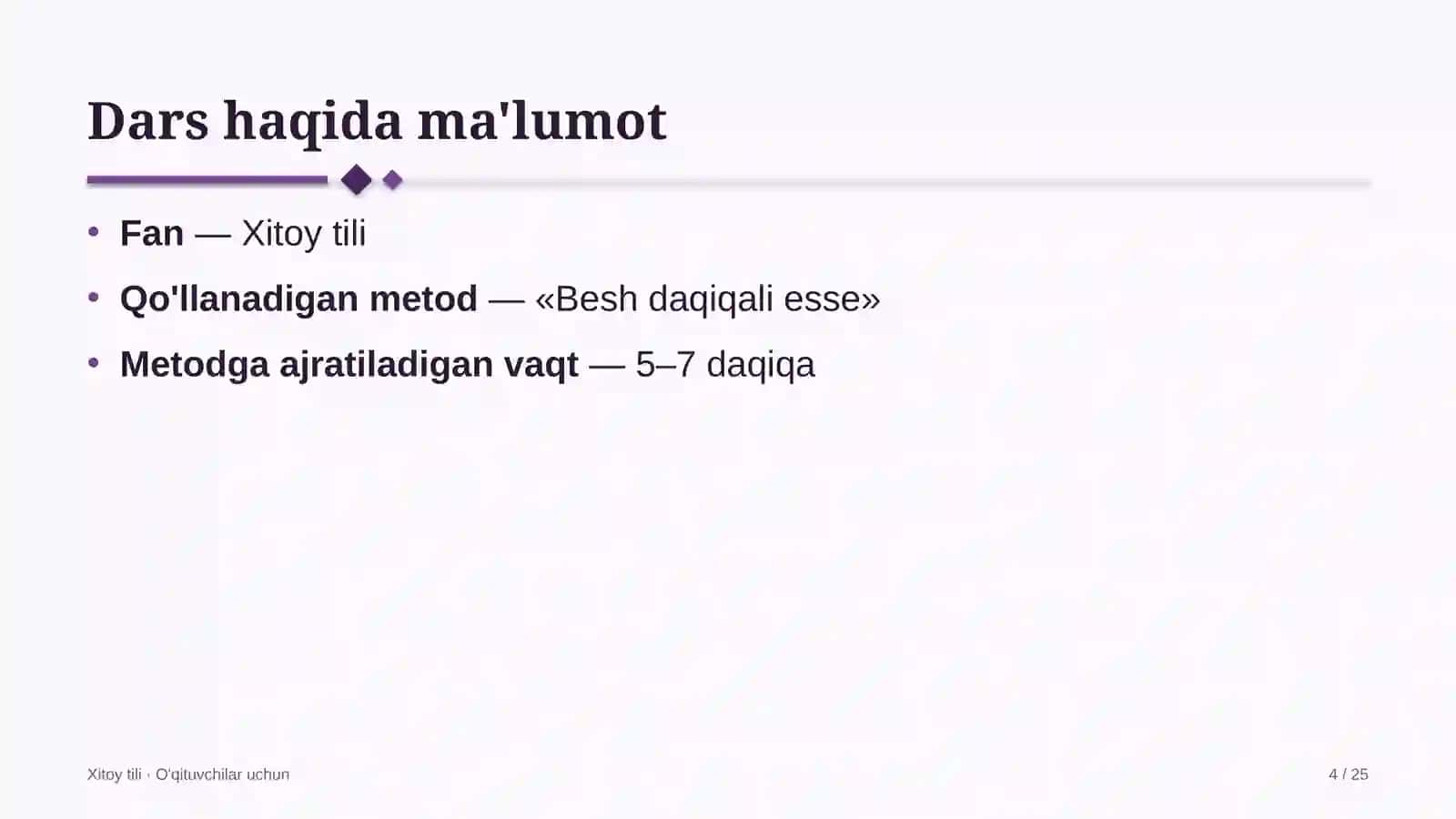 xitoy tili darslarida besh daqiqali esse metodidan foydalanish 9747 4
