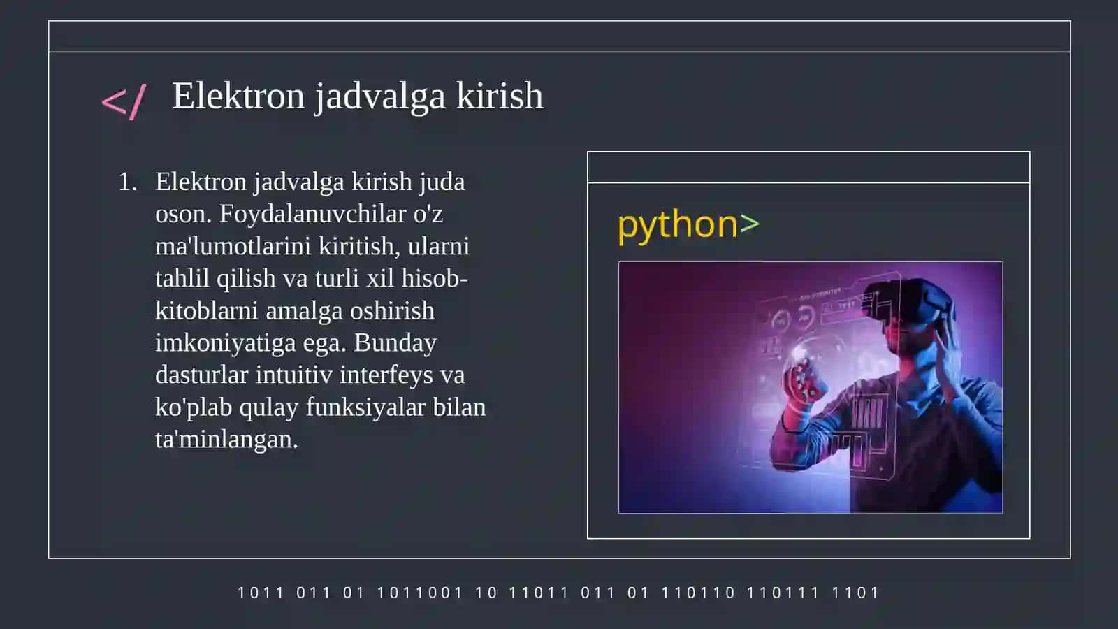 Iqtisodiy axborotni qayta ishlash uchun elektron jadval muharrirlaridan foydalanish 4