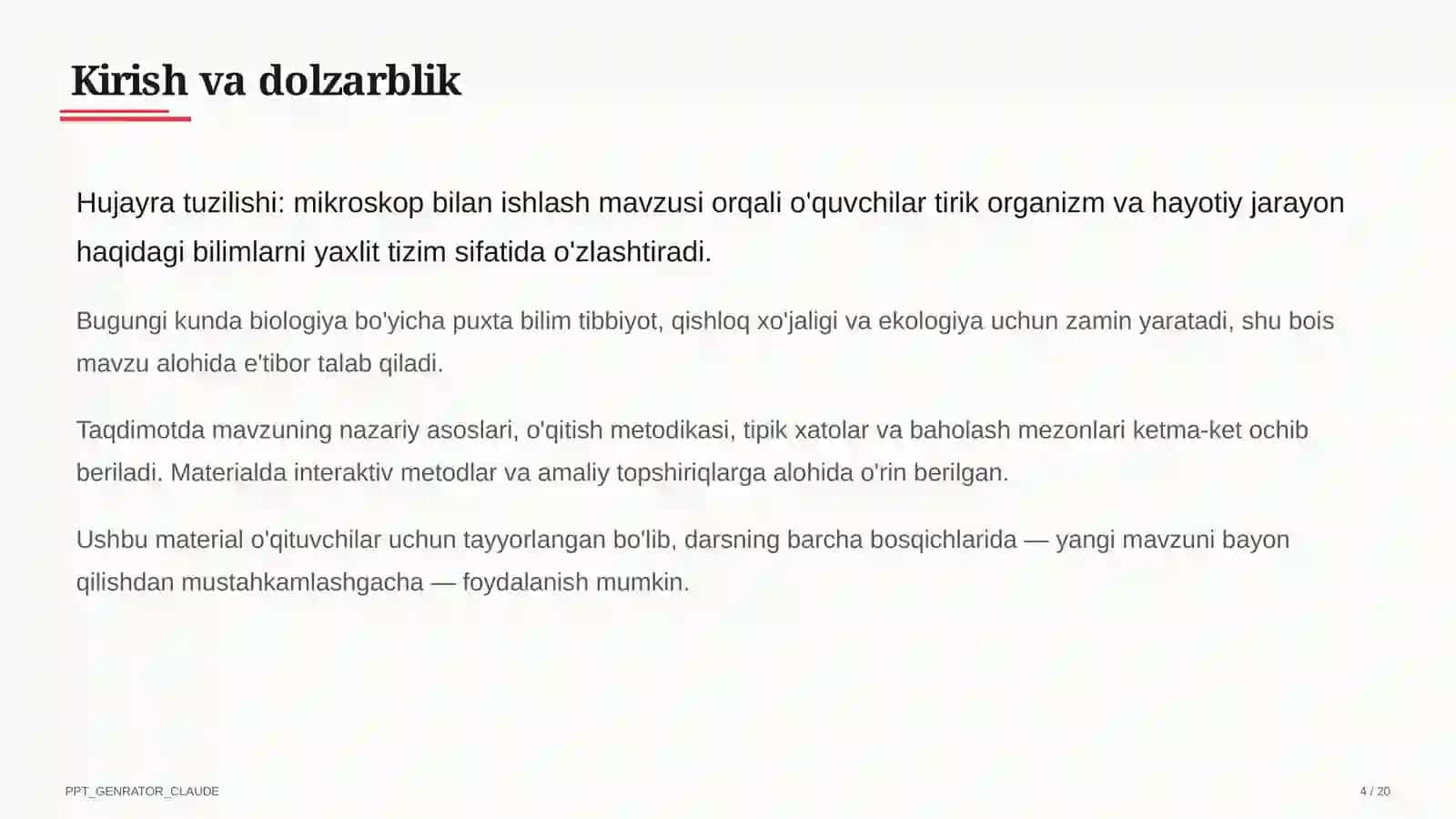 Hujayra tuzilishi: mikroskop bilan ishlash (5-sinf) 4